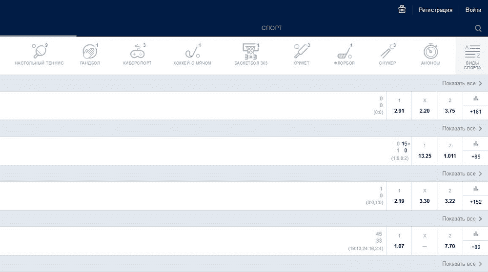 На мобильной версии сайта